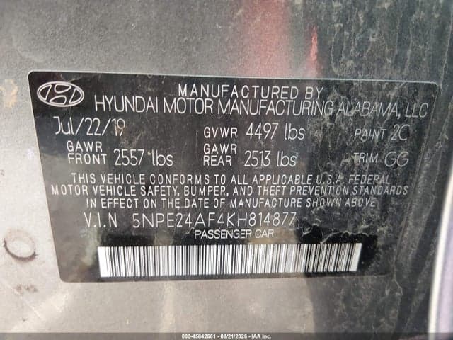 2019 HYUNDAI SONATA SE 9
