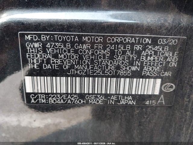2020 LEXUS IS 350 9