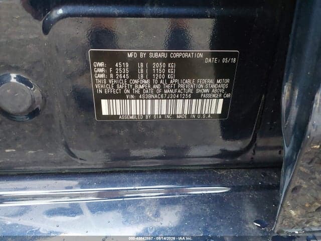 2018 SUBARU LEGACY 2.5I PREMIUM 9