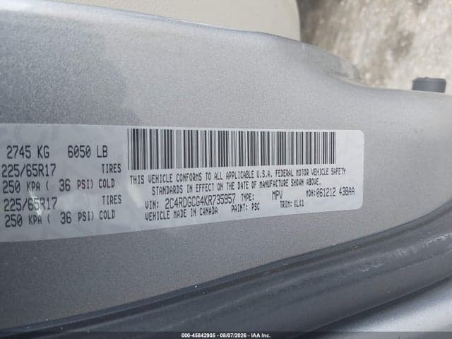 2019 DODGE GRAND CARAVAN SXT 9