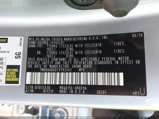 2026 TOYOTA COROLLA CROSS XLE 9