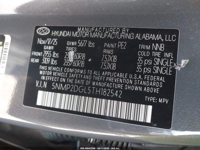 2026 HYUNDAI SANTA FE SEL 9