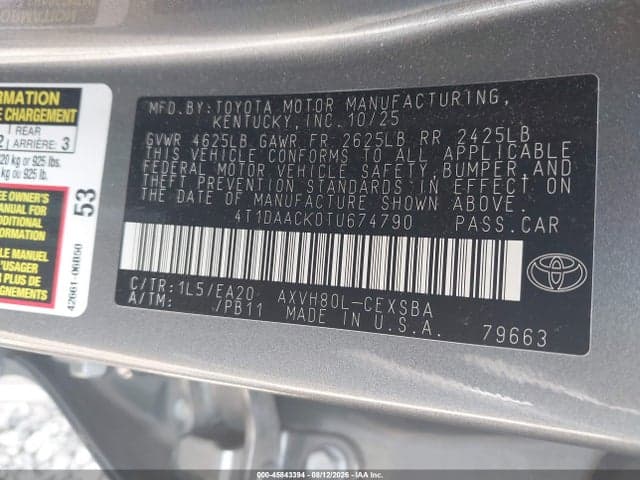 2026 TOYOTA CAMRY SE 9