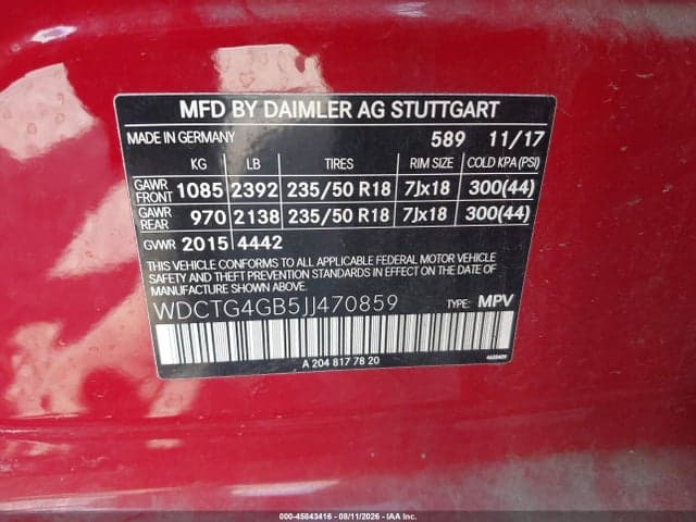 2018 MERCEDES-BENZ GLA 250 4MATIC 9