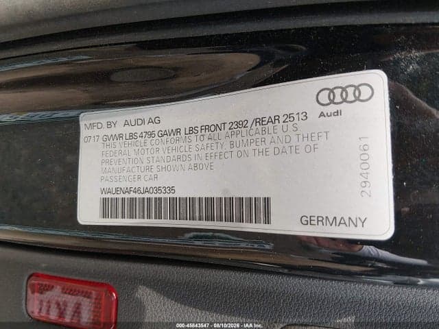 2018 AUDI A4 2.0T PREMIUM/2.0T TECH PREMIUM 9