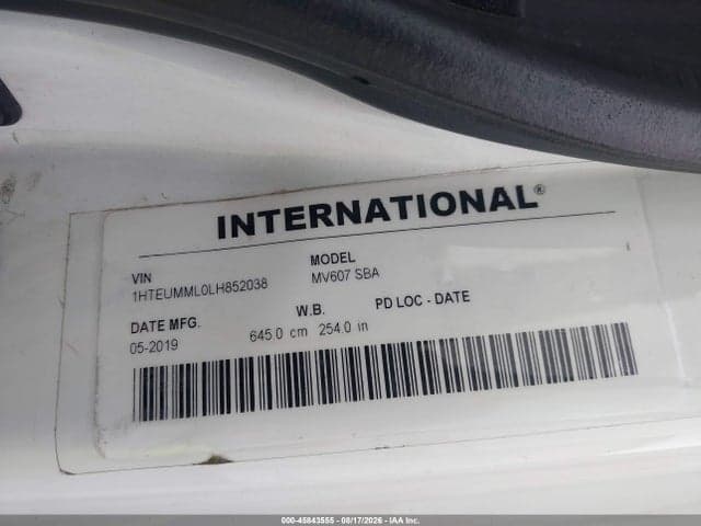 2020 INTERNATIONAL MV 8