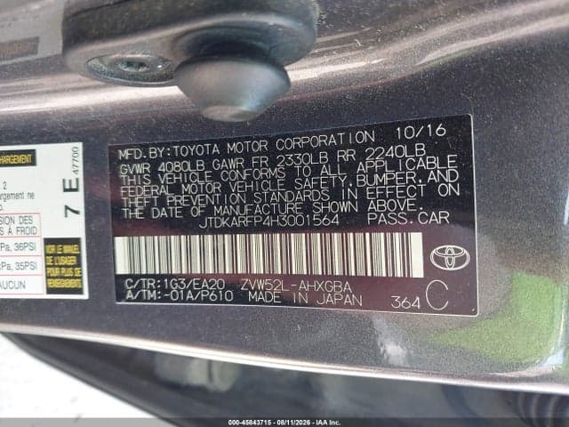 2017 TOYOTA PRIUS PRIME ADVANCED 9