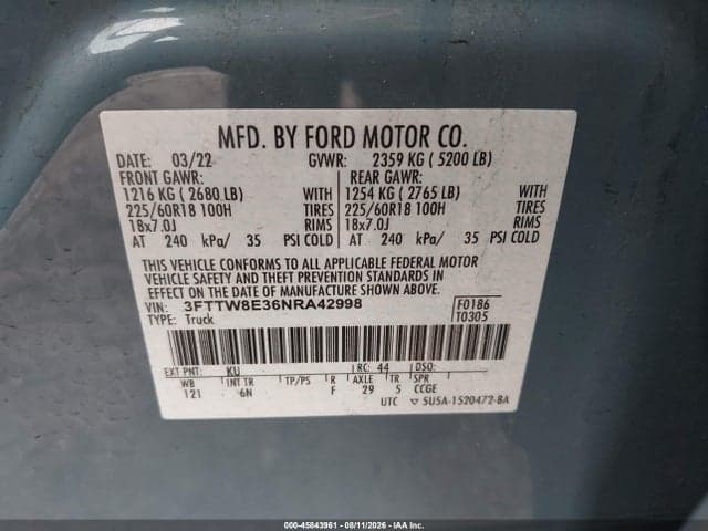2022 FORD MAVERICK LARIAT 9