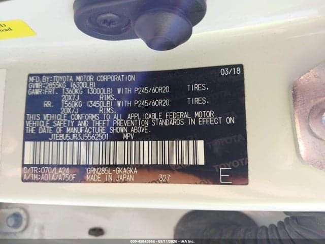 2018 TOYOTA 4RUNNER LIMITED 9