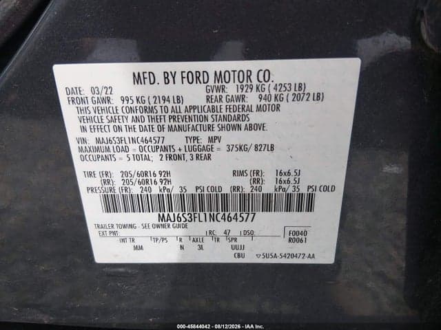 2022 FORD ECOSPORT S 9