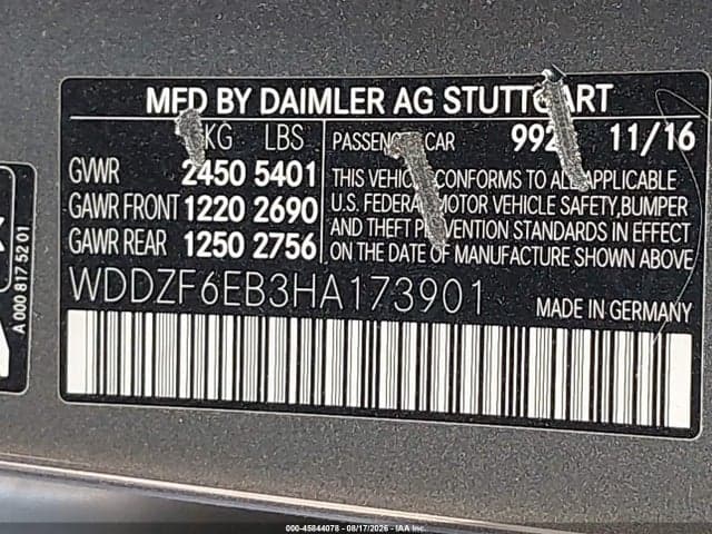 2017 MERCEDES-BENZ AMG E 43 4MATIC 9