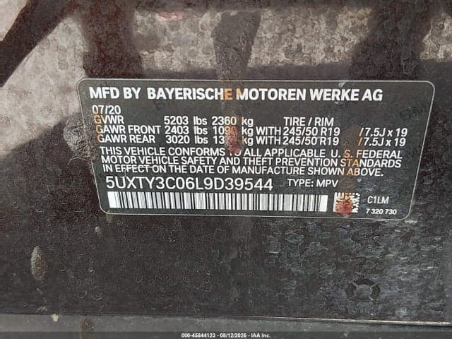 2020 BMW X3 SDRIVE30I 9