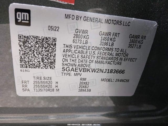 2022 BUICK ENCLAVE AWD PREMIUM 9