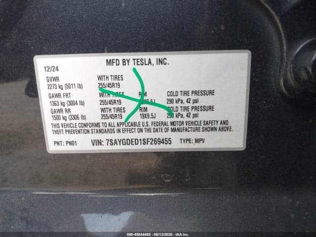 2025 TESLA MODEL Y LONG RANGE DUAL MOTOR REAR-WHEEL DRIVE 9
