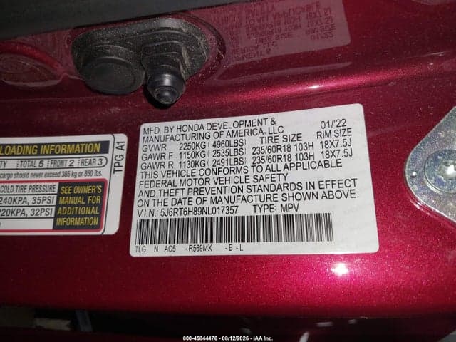 2022 HONDA CRV 9