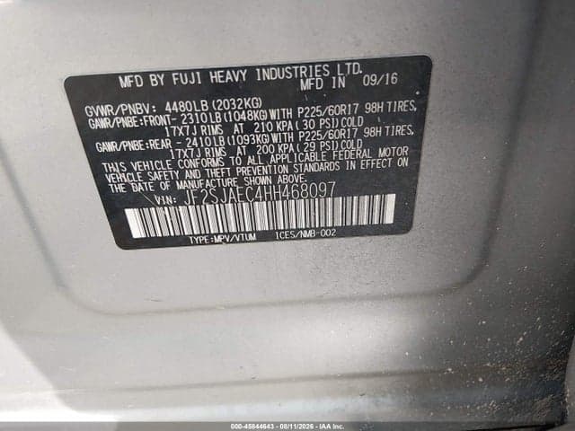 2017 SUBARU FORESTER 2.5I PREMIUM 9