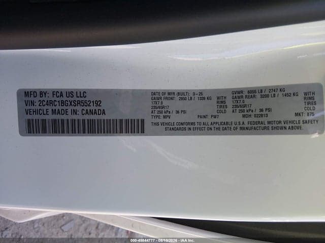 2025 CHRYSLER PACIFICA SELECT 9