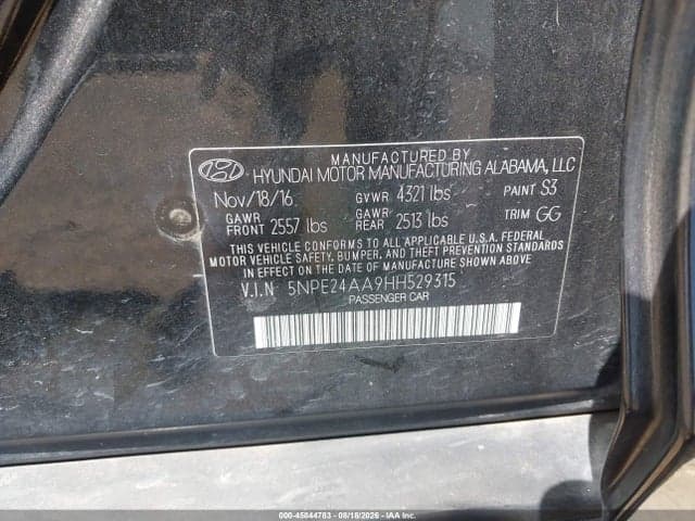 2017 HYUNDAI SONATA ECO 9