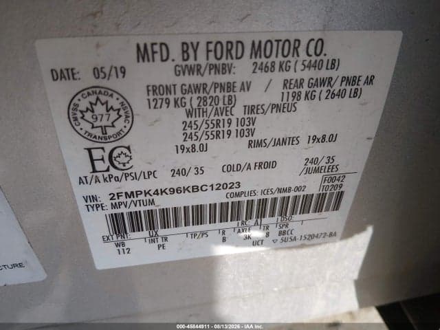 2019 FORD EDGE TITANIUM 9