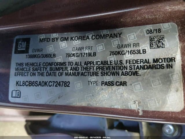 2019 CHEVROLET SPARK LS CVT 9