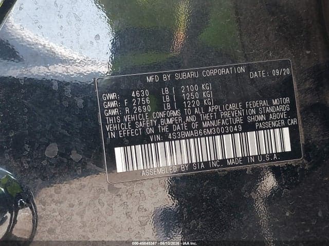 2021 SUBARU LEGACY 9