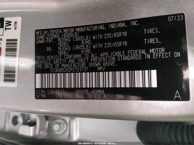 2023 TOYOTA HIGHLANDER HYBRID XLE 9