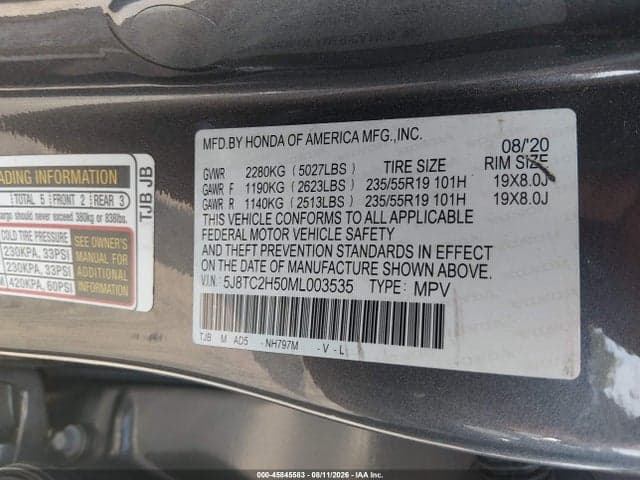 2021 ACURA RDX TECHNOLOGY PACKAGE 9