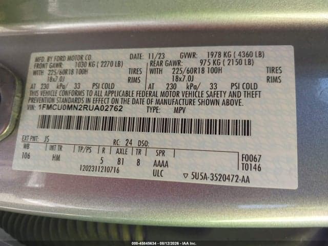 2024 FORD ESCAPE ST-LINE 9