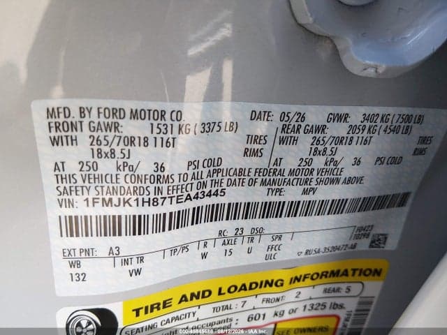 2026 FORD EXPEDITION MAX ACTIVE MAX 9