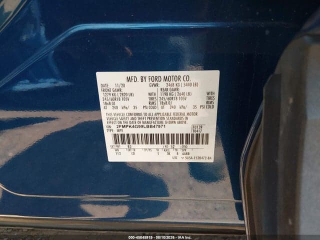 2020 FORD EDGE SE 9