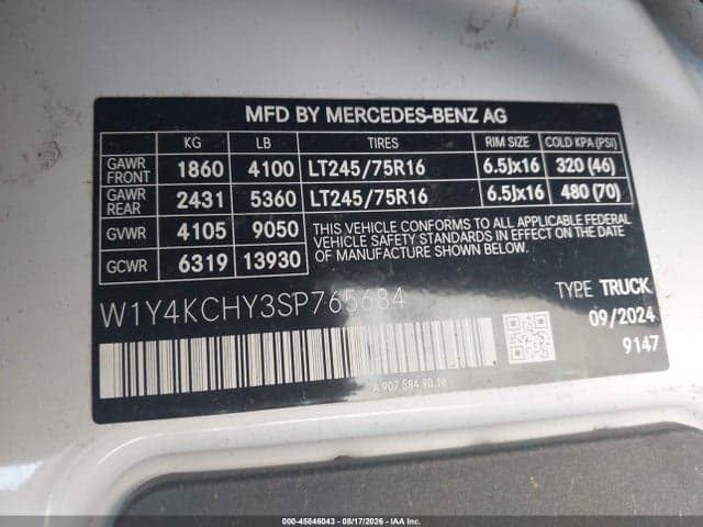 2025 MERCEDES-BENZ BENZ SPRINTER 2500 8