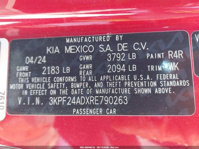 2024 KIA FORTE LXS 9