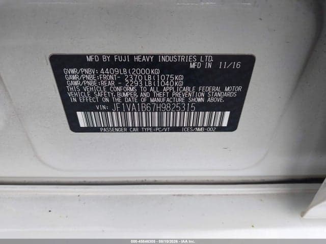 2017 SUBARU WRX 9