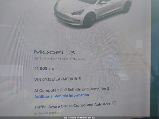 2021 TESLA MODEL 3 STANDARD RANGE PLUS REAR-WHEEL DRIVE 7