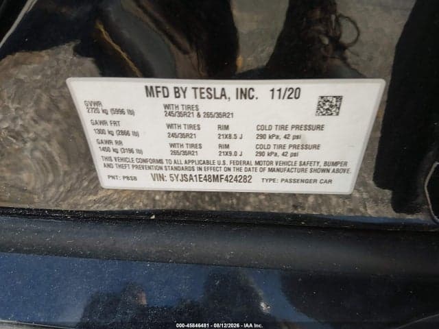 2021 TESLA MODEL S PERFORMANCE DUAL MOTOR ALL-WHEEL DRIVE 9