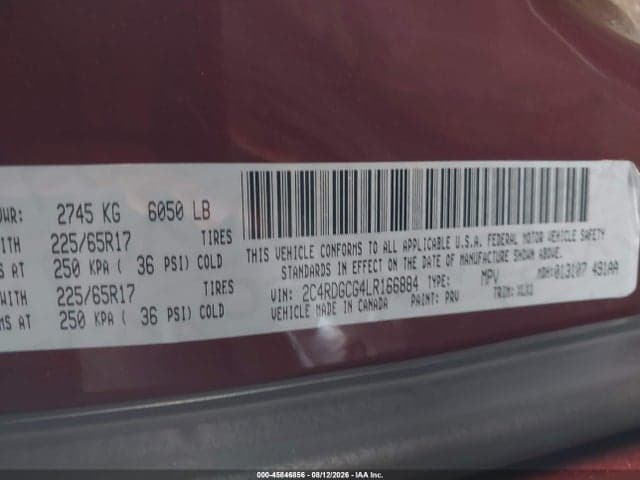 2020 DODGE GRAND CARAVAN SXT 9