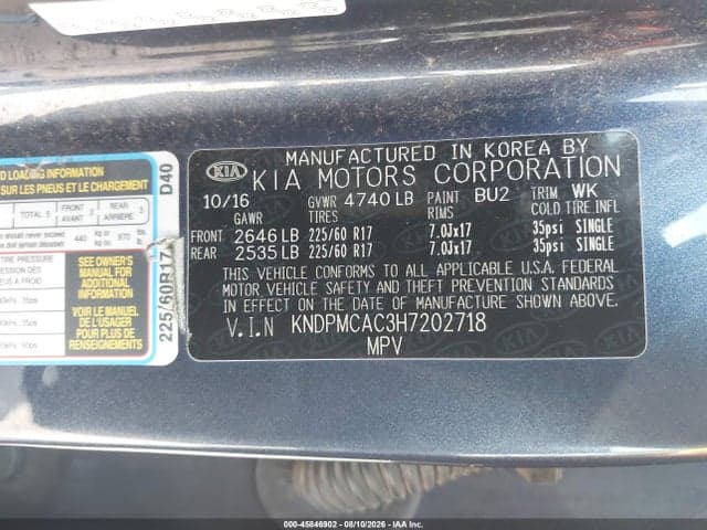 2017 KIA SPORTAGE LX 9