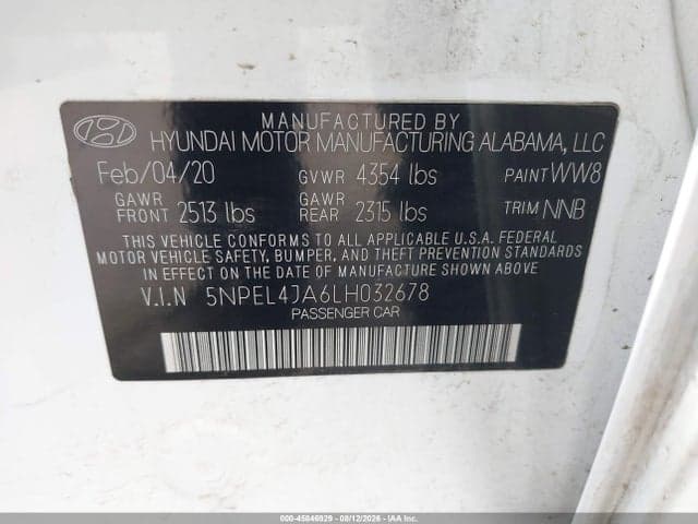 2020 HYUNDAI SONATA SEL 9