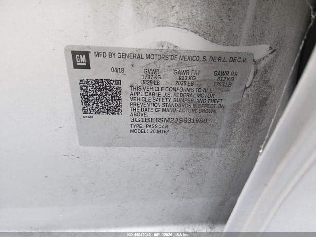 2018 CHEVROLET CRUZE LT AUTO 9