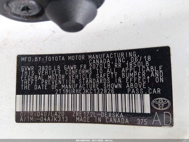 2019 TOYOTA COROLLA XSE 9