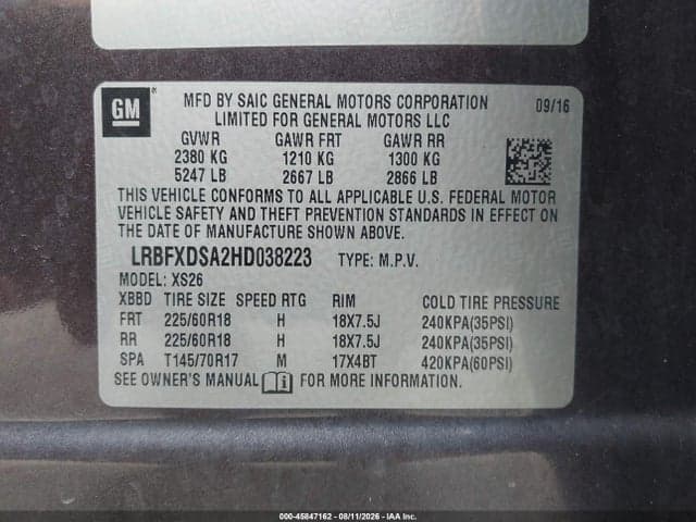 2017 BUICK ENVISION ESSENCE 9