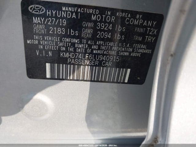 2020 HYUNDAI ELANTRA SE 9