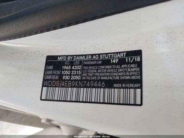 2019 MERCEDES-BENZ CLA 250 9