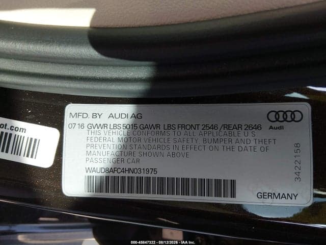 2017 AUDI A6 2.0T PREMIUM 9
