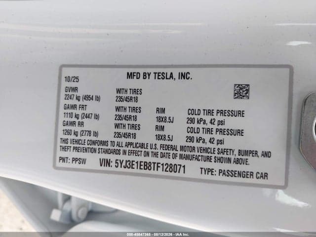 2026 TESLA MODEL 3 PREMIUM ALL-WHEEL DRIVE 9