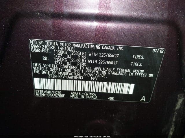 2018 TOYOTA RAV4 XLE 9