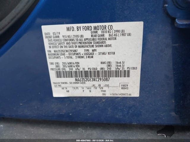 2019 FORD ECOSPORT SE 9