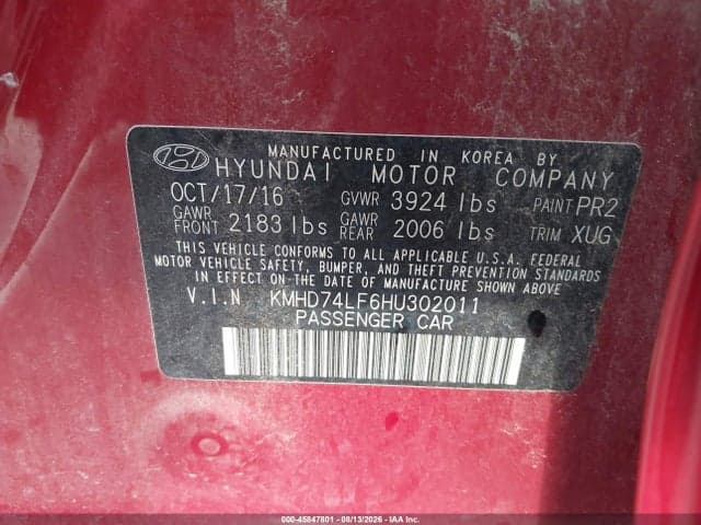 2017 HYUNDAI ELANTRA SE 9