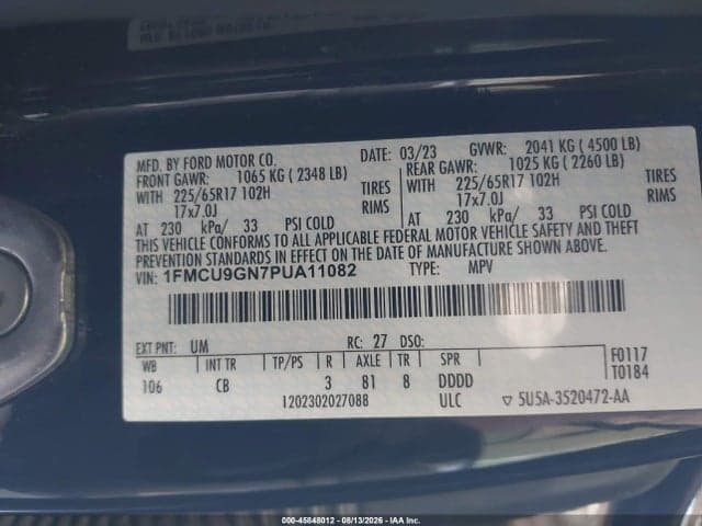 2023 FORD ESCAPE ACTIVE 9