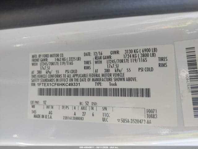 2017 FORD F-150 XL 9